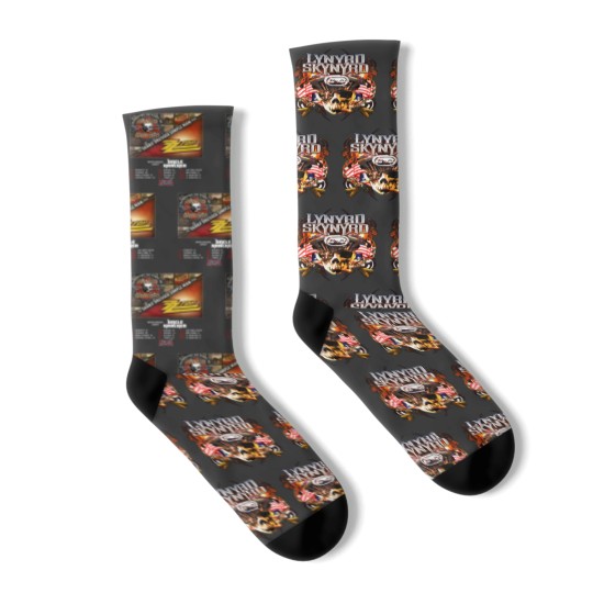 Discover Vintage Lynyrd Skynyrd Tour 2023 Socks, Lynyrd Skynyrd Band Fan Socks