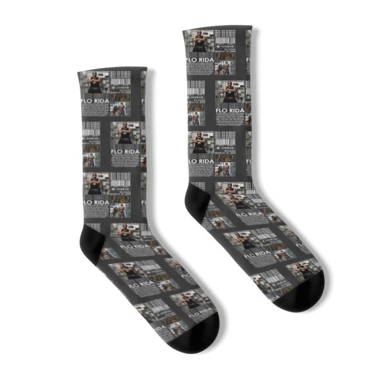 Discover Flo Rida Rap Socks, Mail On Sunday Album 90s Y2K Merch Vintage Rapper Hiphop