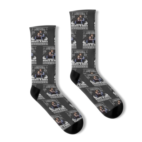 Discover Prestige Worldwide Presents Boats'n Hoes Ugly Christmas Sweat Socks