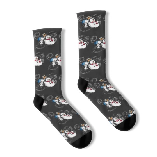 Discover vintage snoopy with snowmanwinter wonderland crewneck Socks
