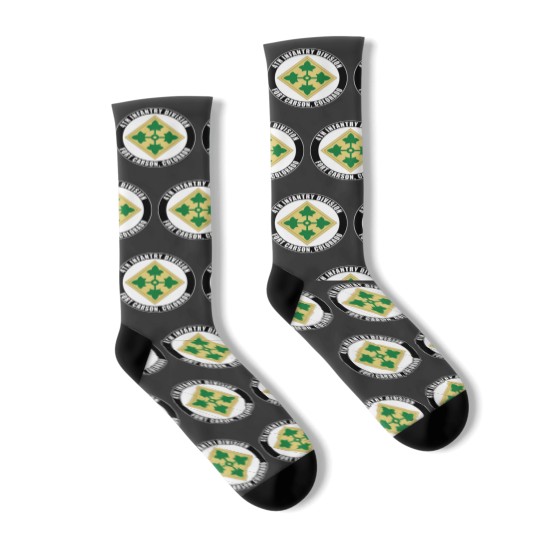Discover 4th Infantry Division Fort Carson Colorado Emblem Socks