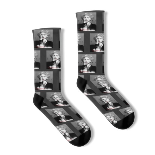Discover Madonna Singer Socks Cotton Black S-5XL Socks