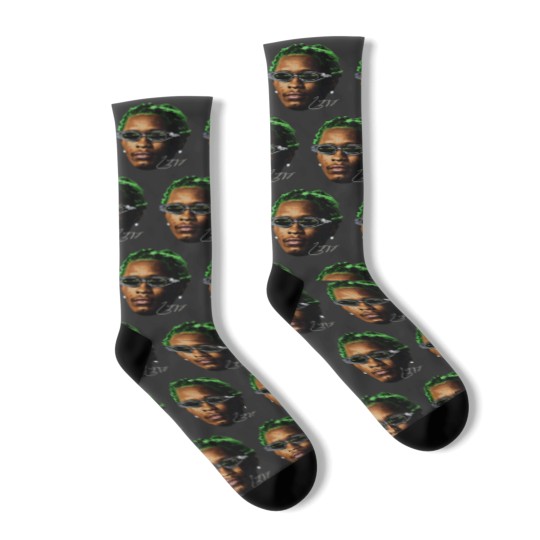 Discover YOUNG THUG Socks, Concert Merch, Rare Hip Hop Socks