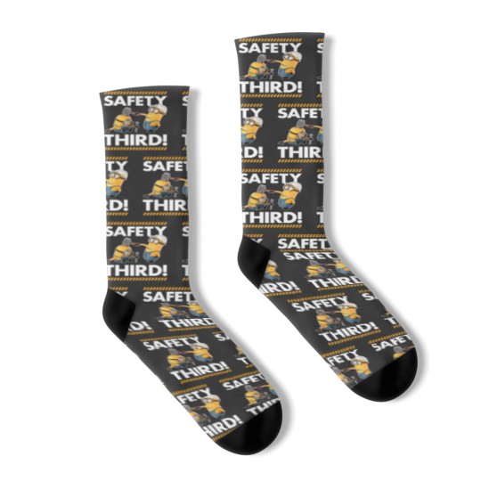 Discover Despicable Me Minions Safety Third Graphic Socks