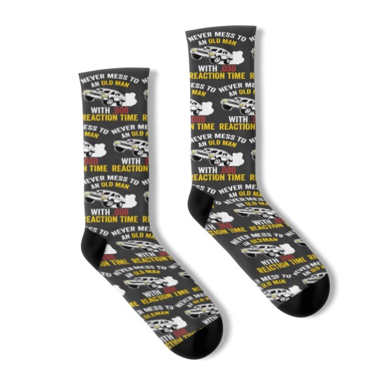 Discover Funny Drag Racing Never Mess With An Old Man Socks