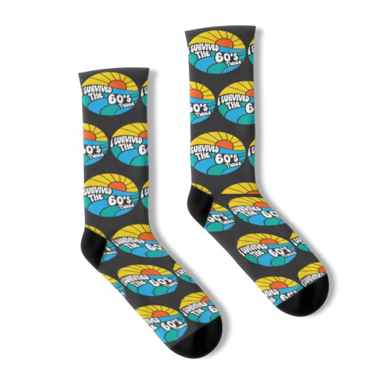 Discover I Survived The 60s Twice Sixties 70th 70s Year Old Birthday Socks