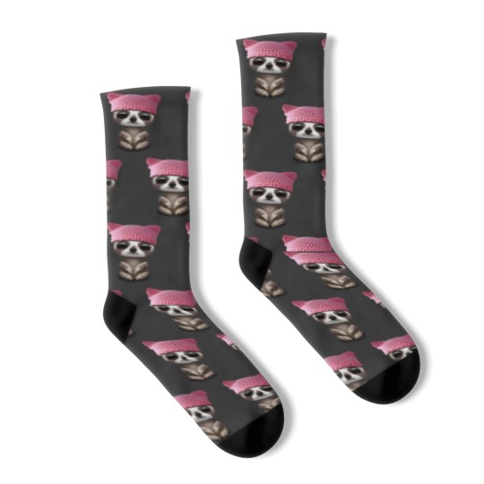 Discover Cute Baby Sloth Wearing Pussy Hat - Pussy Hat - Socks