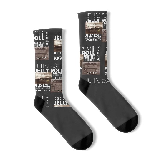Discover Jelly Roll Music Socks, 90s Y2K Merch Vintage Jelly Roll