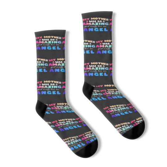 Discover Funny Mother's Day Socks - My Mother is an Angel