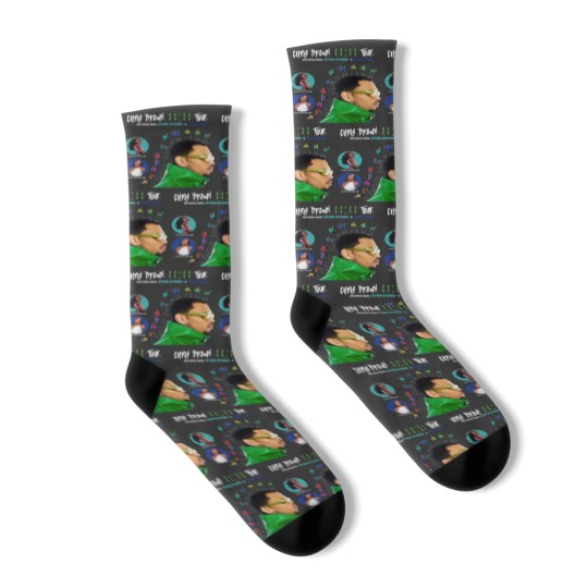 Discover Chris Brown 11:11 Tour 2024 Socks - Fan Merchandise