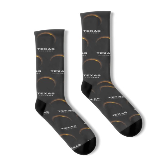 Discover Total Solar Eclipse 2024 Texas Socks