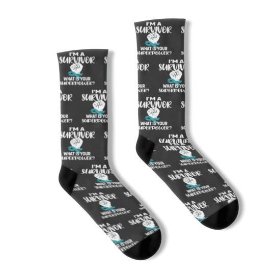 Discover Cervical Cancer Survivor Cervical Cancer Awareness Socks