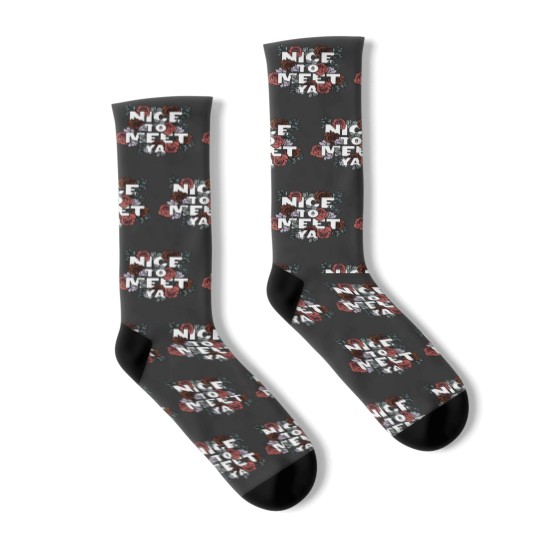 Discover Lovely Nice To Meet Ya Floral Niall Horan Socks, One Direction Socks