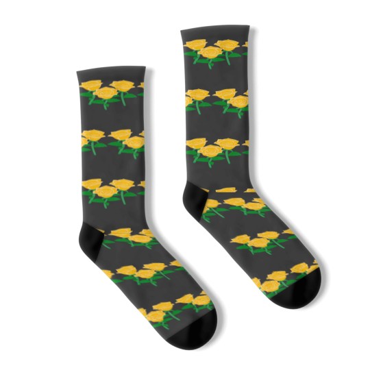 Discover ACNH Yellow Rose Active Socks
