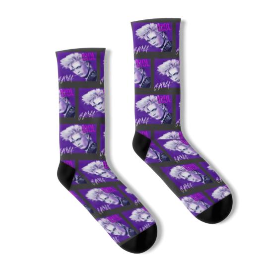 Discover Billy Idol Socks Billy Idol Whiplash Smile Song Cotton Socks Men Women