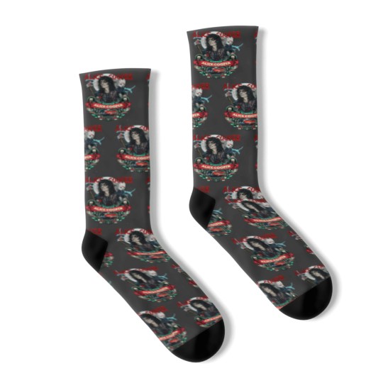 Discover Signature Alice Cooper He's Back Socks, Alice Cooper Vintage