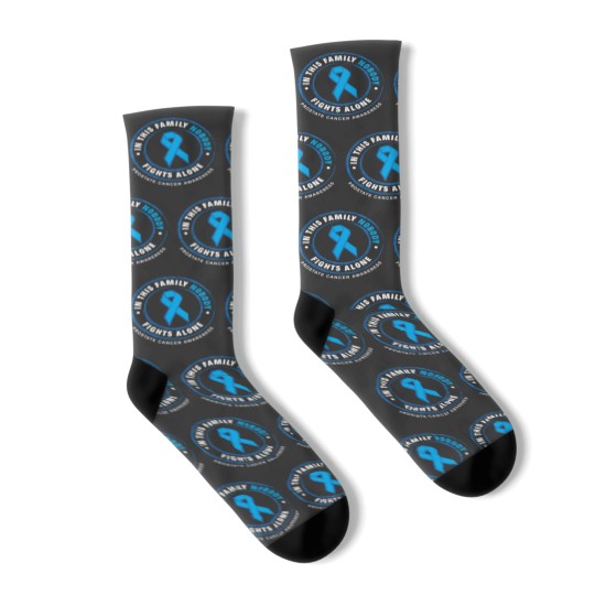 Discover In This Family Nobody Fights Alone Prostate Cancer Socks