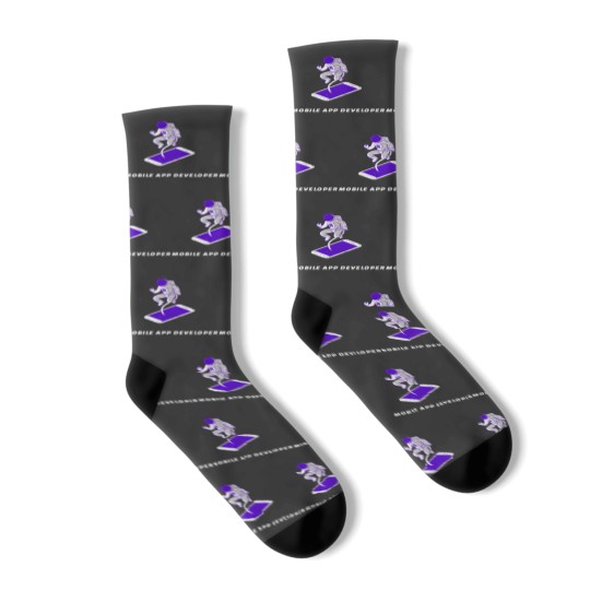 Discover Mobile App Developer Purple Spacesuit Socks