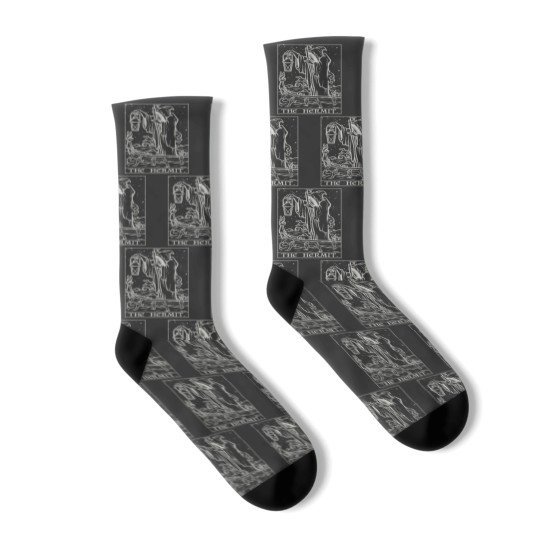 Discover Gothic Hermit Tarot Card Halloween Socks