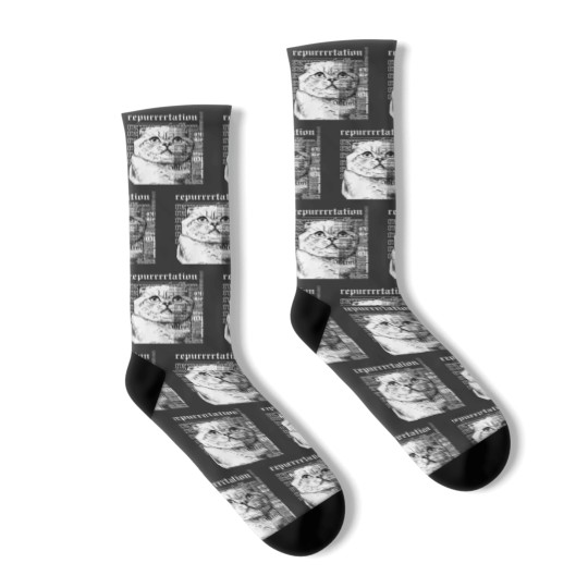 Discover Vintage Reputation Cat Socks, Reputation Karma Socks