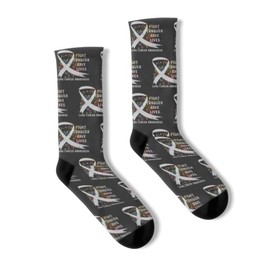 Discover Lung Cancer - Lung Cancer Awareness - Socks