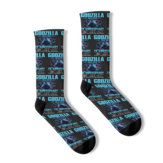 Discover God zilla 1954-2024 70th Anniversary Thank You Socks, God zilla Socks