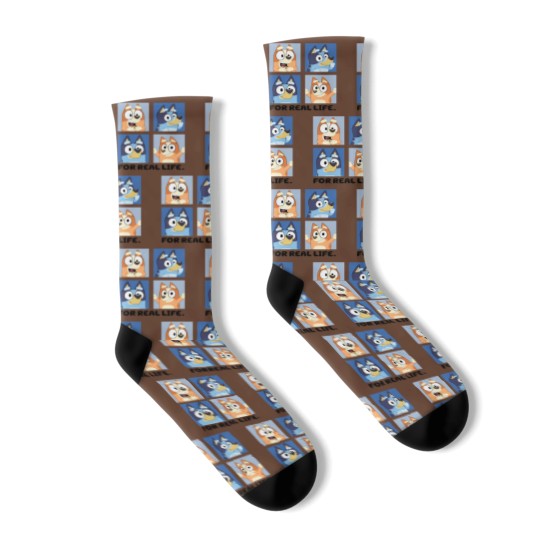 Discover BlueyDad For A Real Life Socks | BlueyDad And Bingo Socks