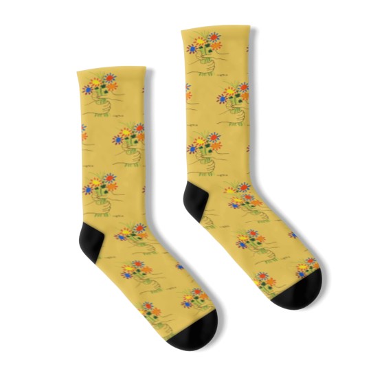 Discover Flowers Bouquet by Pablo Picasso Socks