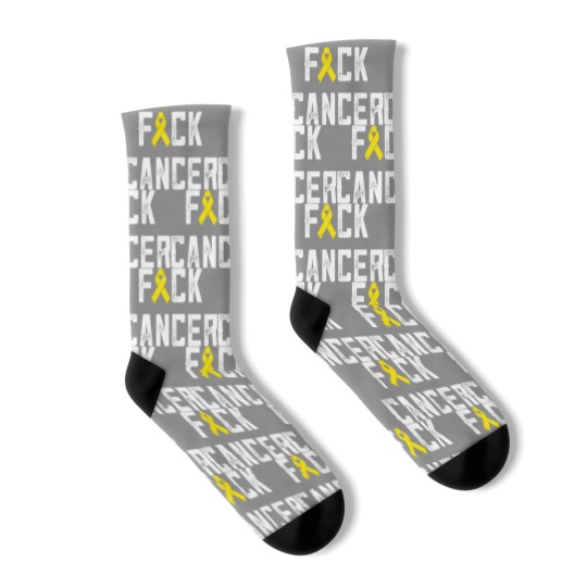 Discover Fck Cancer Funny Chemo Chemotherapy Battle Cancer Socks