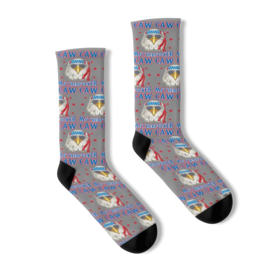 Discover Caw Caw Motherfucker! Funny 4th of July Patriotic Socks