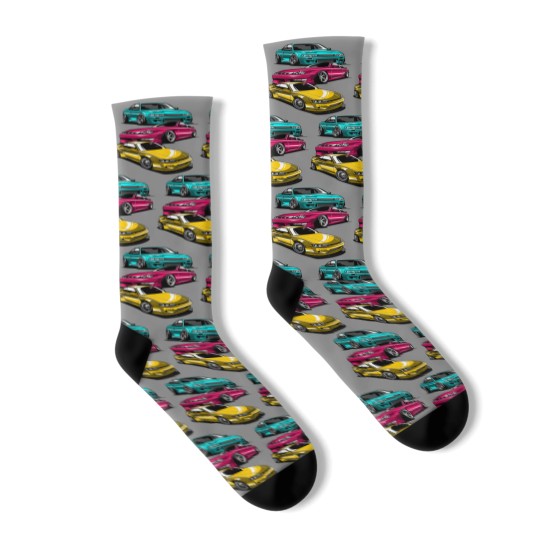 Discover JDM Legend Retro Gaming Racecar Tuning Car Socks