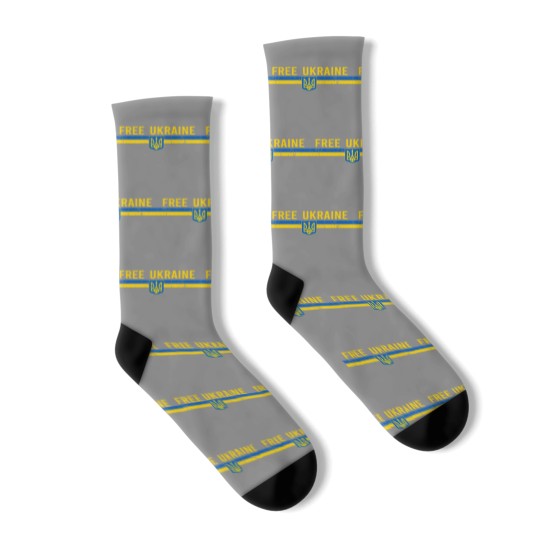 Discover Free Ukraine distressed Ukrainian blue yellow flag minimalist art - Free Ukraine - Socks