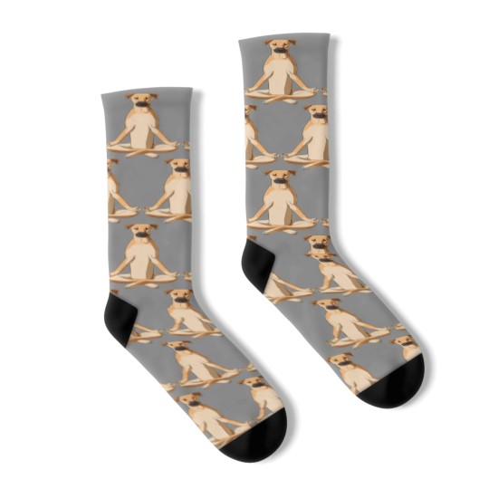 Discover Black Mouth Cur Dog meditate Socks