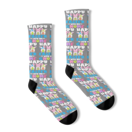 Discover Funny Three Gnomies Easter Happy Easter With My gnome is a funny Three Gnomies Easter Socks