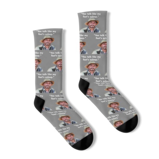 Discover Vintage TV Westerns Festus Gunsmoke "You Talk Like My Foot's Asleep"  Socks Socks