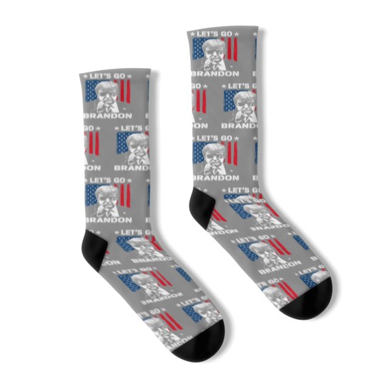 Discover Funny Trump Lets Go Brandon Lets Go Brandon US Fla Socks