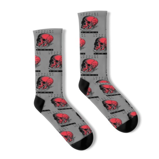 Discover Vintage Bones Imagine Dragons Skull Art Socks