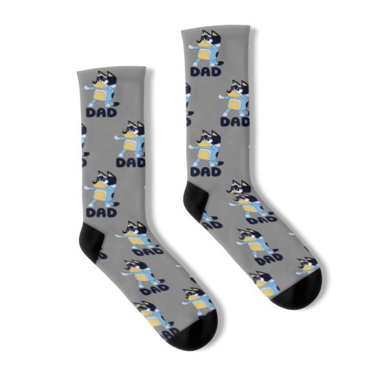 Discover Bandit Heeler Socks, Gift for Father's Day, BlueyDad Dad Socks