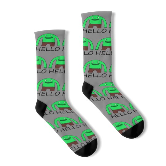 Discover Smiling friends Mr Frog sticker Sticker Socks