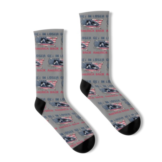 Discover Trump Get In Loser We're Taking America Back Socks, Fix America Again