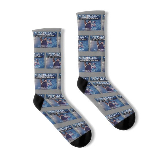 Discover Brantley Gilbert Off The Rails Tour 2024 Socks -