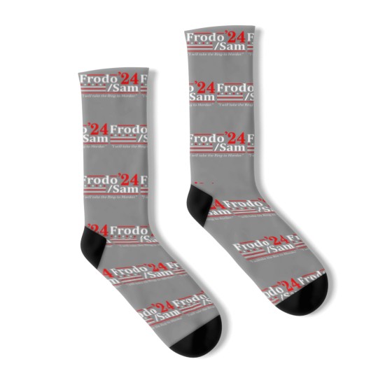Discover FRODO and SAM 2024 Election - funny elect scifi hobbits drawrfs Unisex Socks
