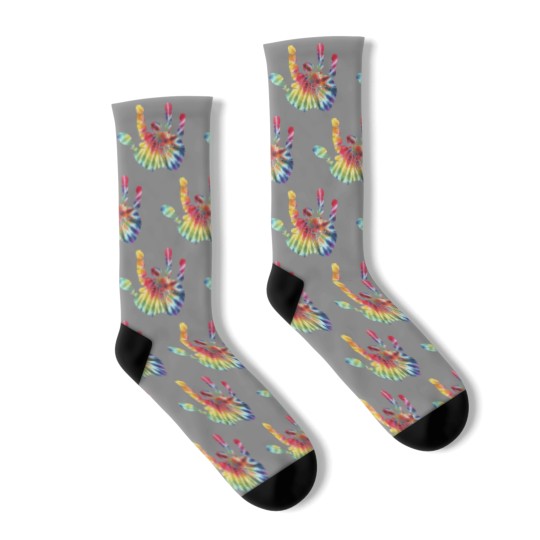 Discover Tie Dye Jerry Garcia Hand Bill Kreutzmann Socks