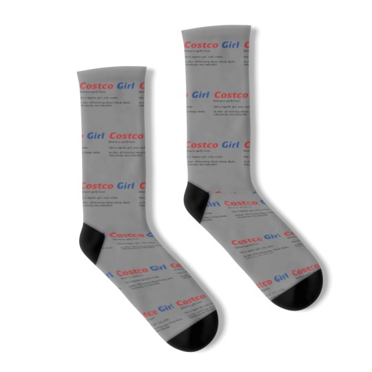 Discover Funny Costco Socks "Costco Girl" Costco Costco Employees and  Costco Lovers