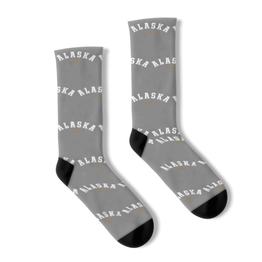 Discover Alaska Socks,Alaska Socks, Alaska Cruise Socks, Aesthetic Clothes Mountain Socks