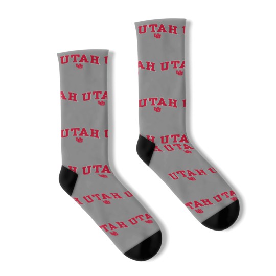 Discover Utah Utes Arch Over Black Officially Licensed Socks