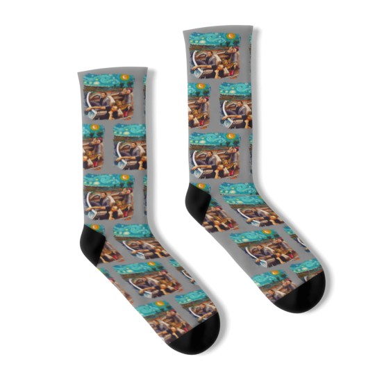 Discover Vincent-Van-Gogh-Frida-Salvador-Dali-Banksy-car Socks