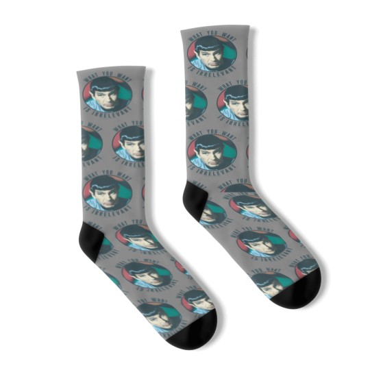 Discover The Original Series Spock What You Want Is Irrelevant Socks