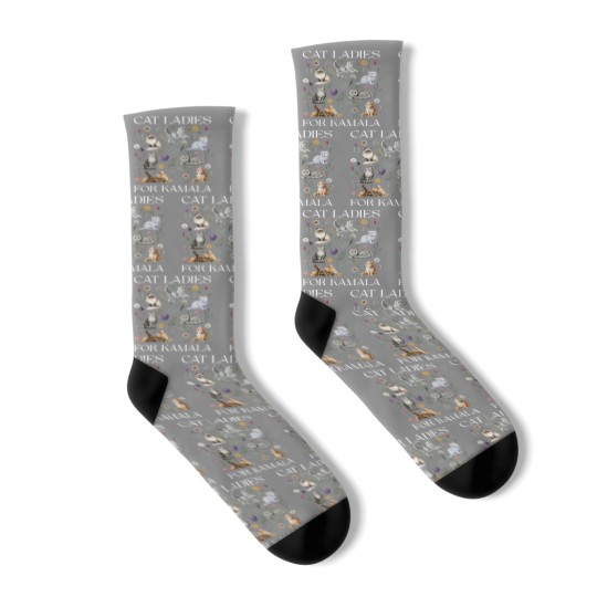 Discover Cat Ladies For Kamala Socks, Kamala Harris 2024 President Socks