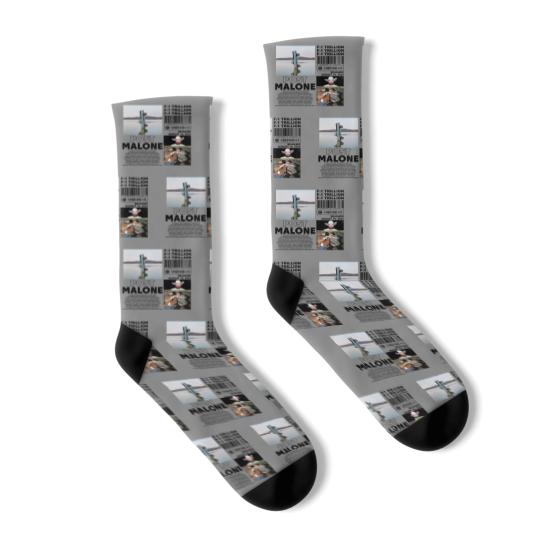 Discover Post Malone Socks, F-1 Trillion Album Vintage Socks